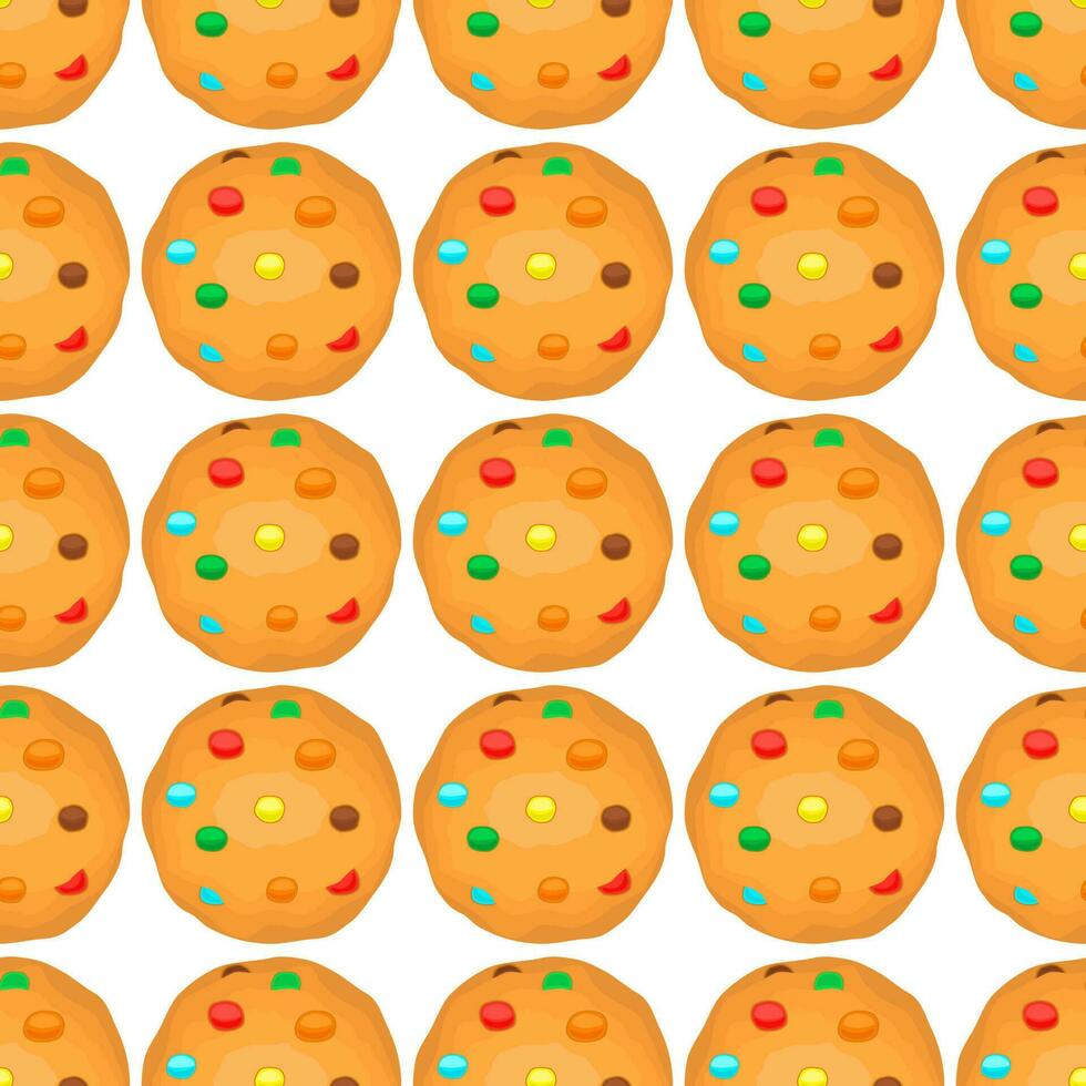 patrón de galletas caseras de diferentes sabores en galletas de pastelería vector