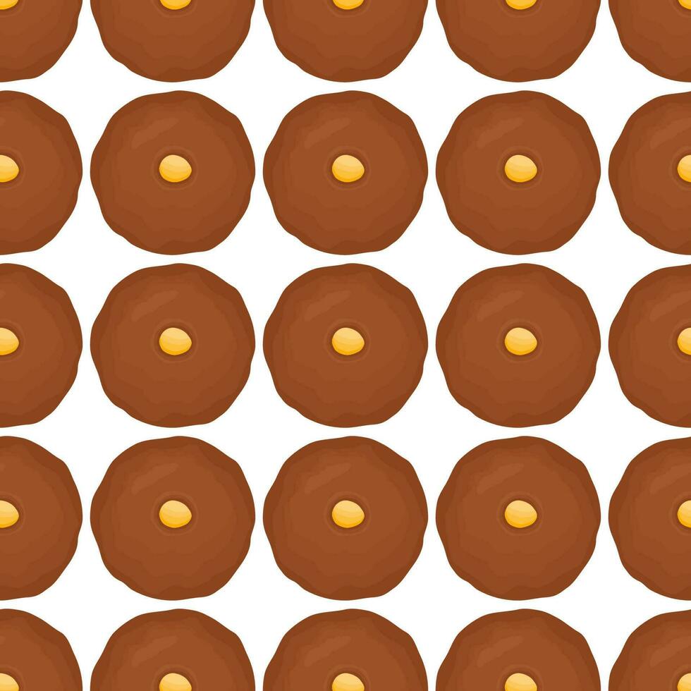 Pattern homemade cookie different taste in pastry biscuit vector