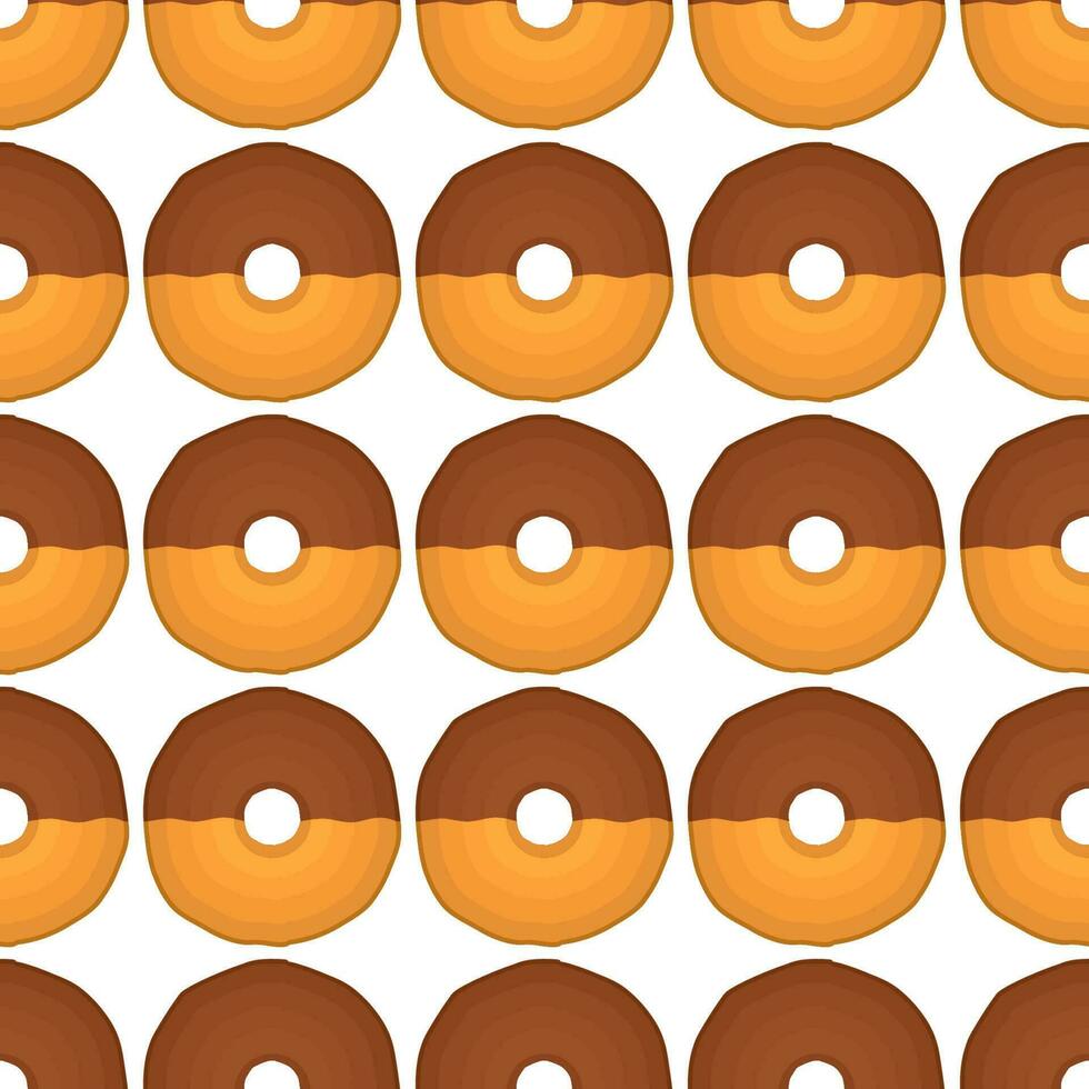 Pattern homemade cookie different taste in pastry biscuit vector