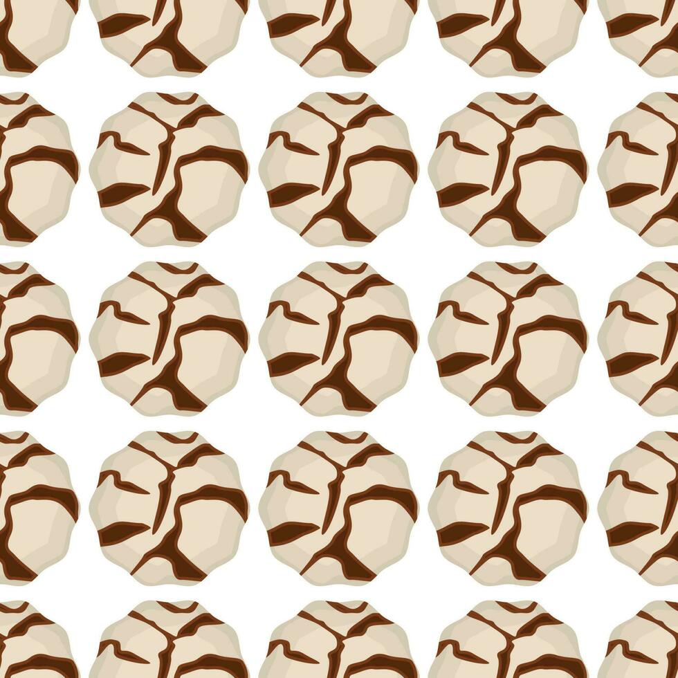 Pattern homemade cookie different taste in pastry biscuit vector