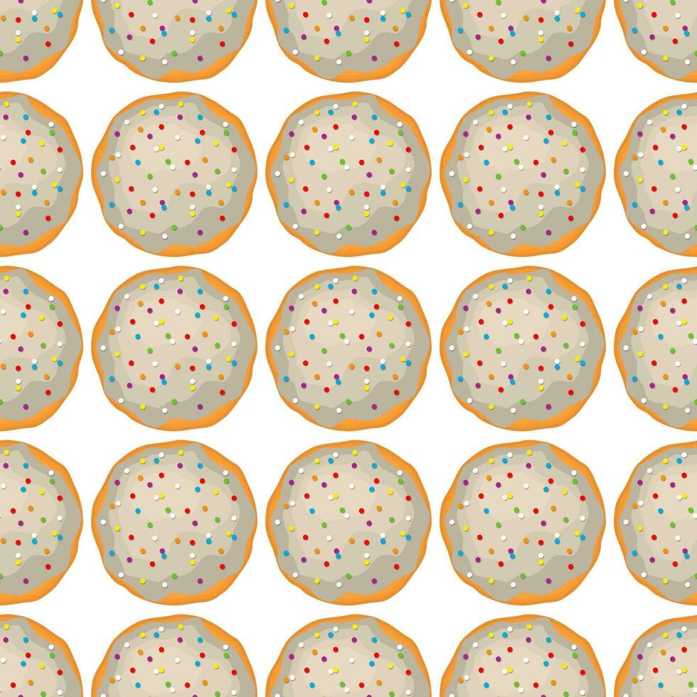 patrón de galletas caseras de diferentes sabores en galletas de pastelería vector