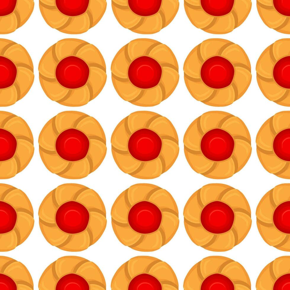 Pattern homemade cookie different taste in pastry biscuit vector
