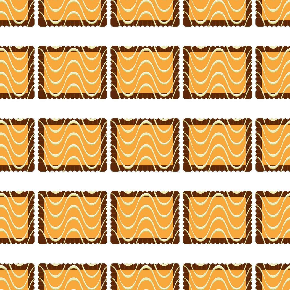 Pattern homemade cookie different taste in pastry biscuit vector