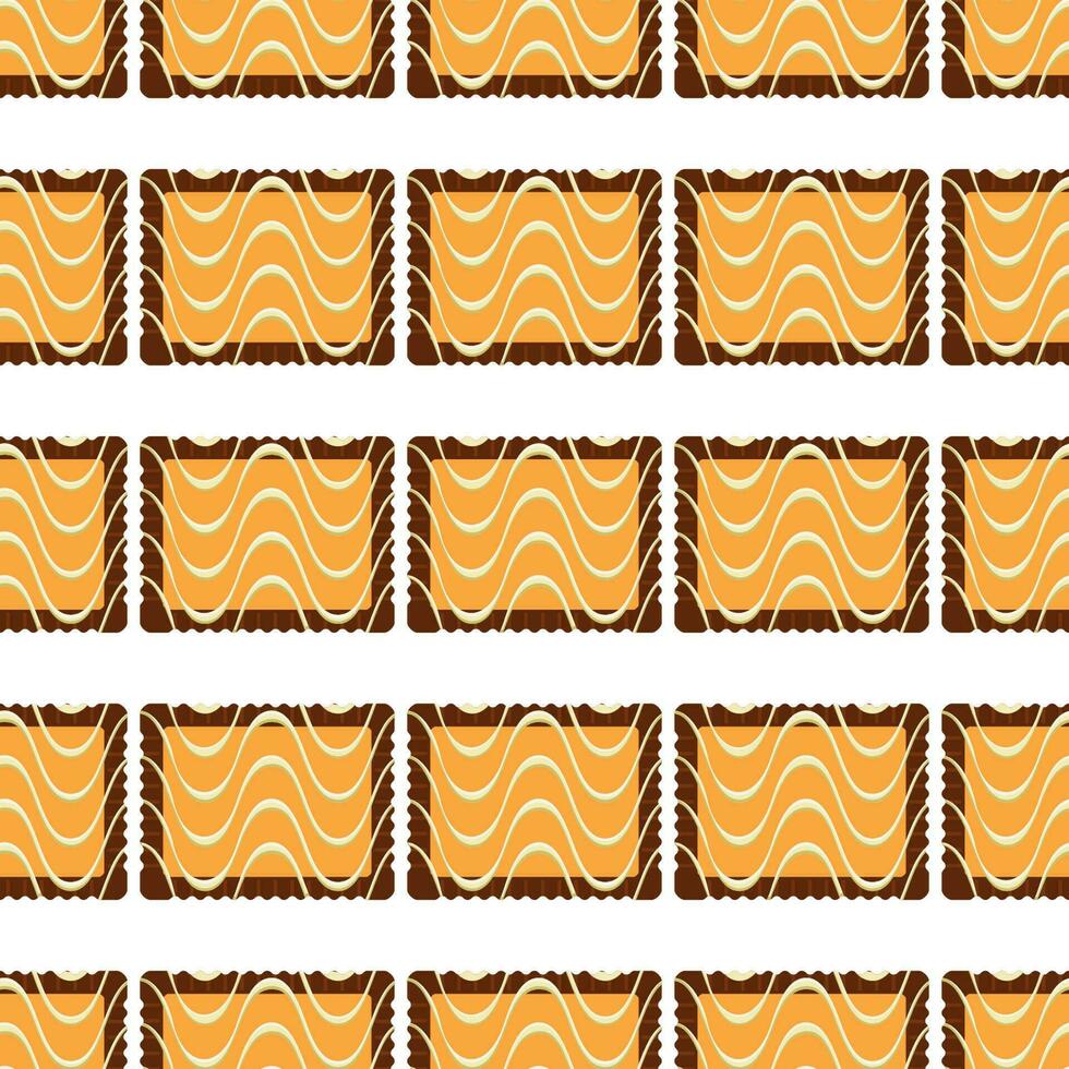 Pattern homemade cookie different taste in pastry biscuit vector