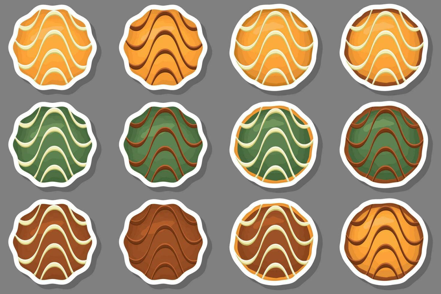 Big set homemade cookie different taste in pastry biscuit vector