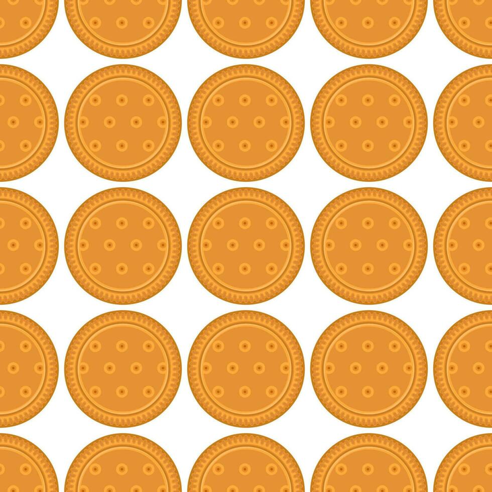 Pattern homemade cookie different taste in pastry biscuit vector