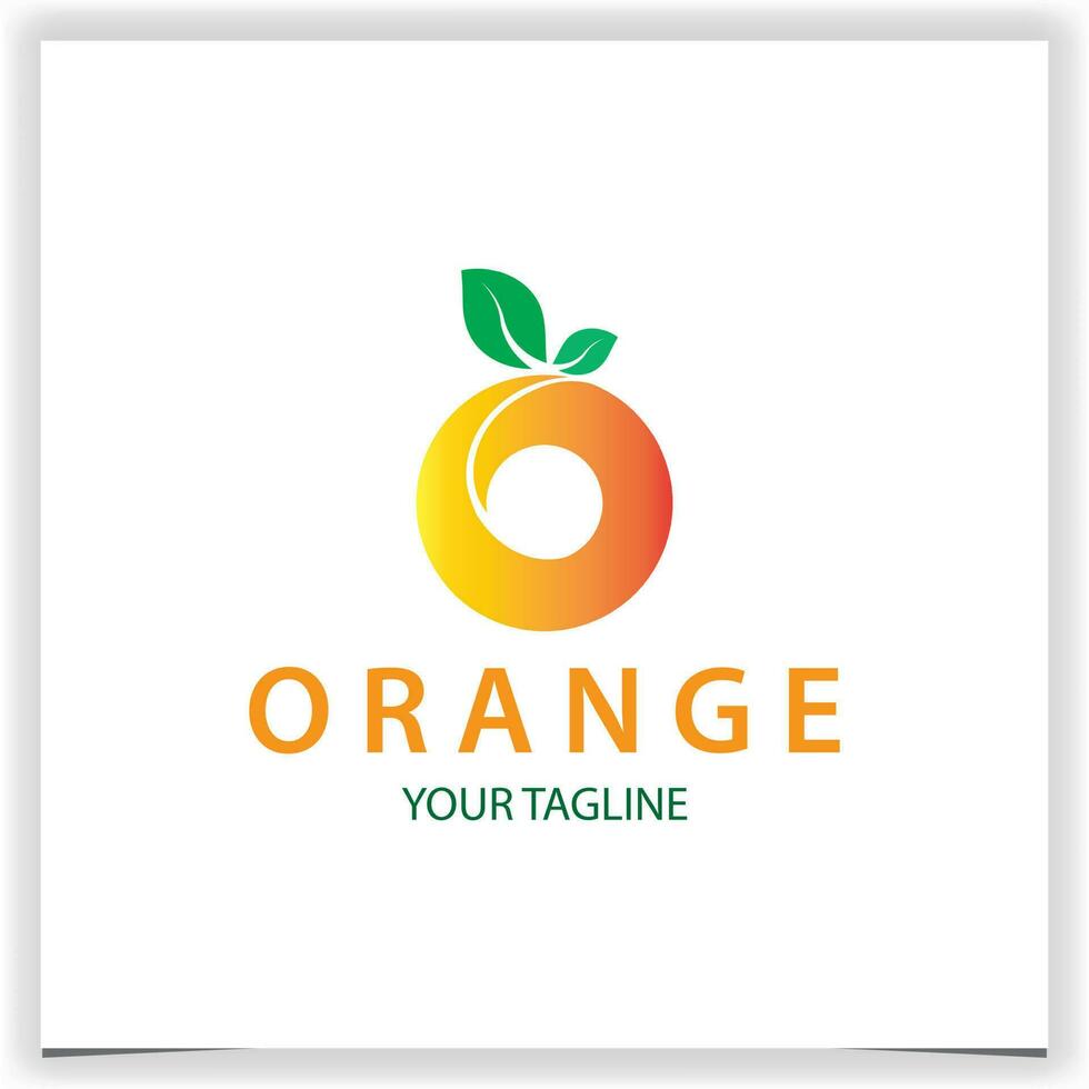 letter o orange logo premium elegant template vector eps 10