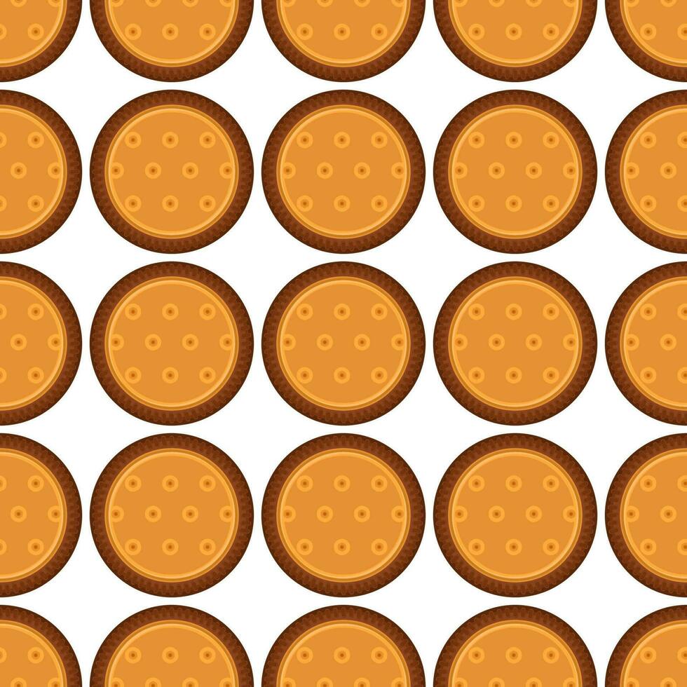 Pattern homemade cookie different taste in pastry biscuit vector