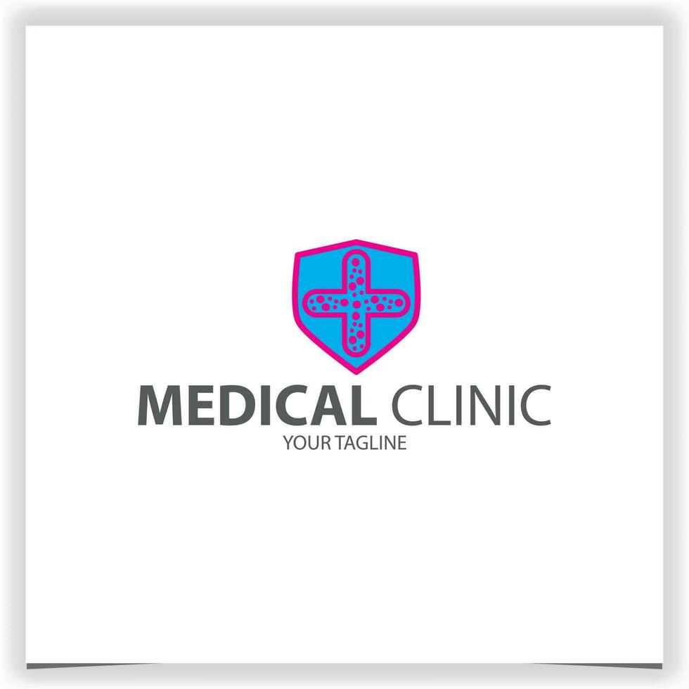 médico clínica cuidado Guardia proteger logo prima elegante modelo vector eps 10