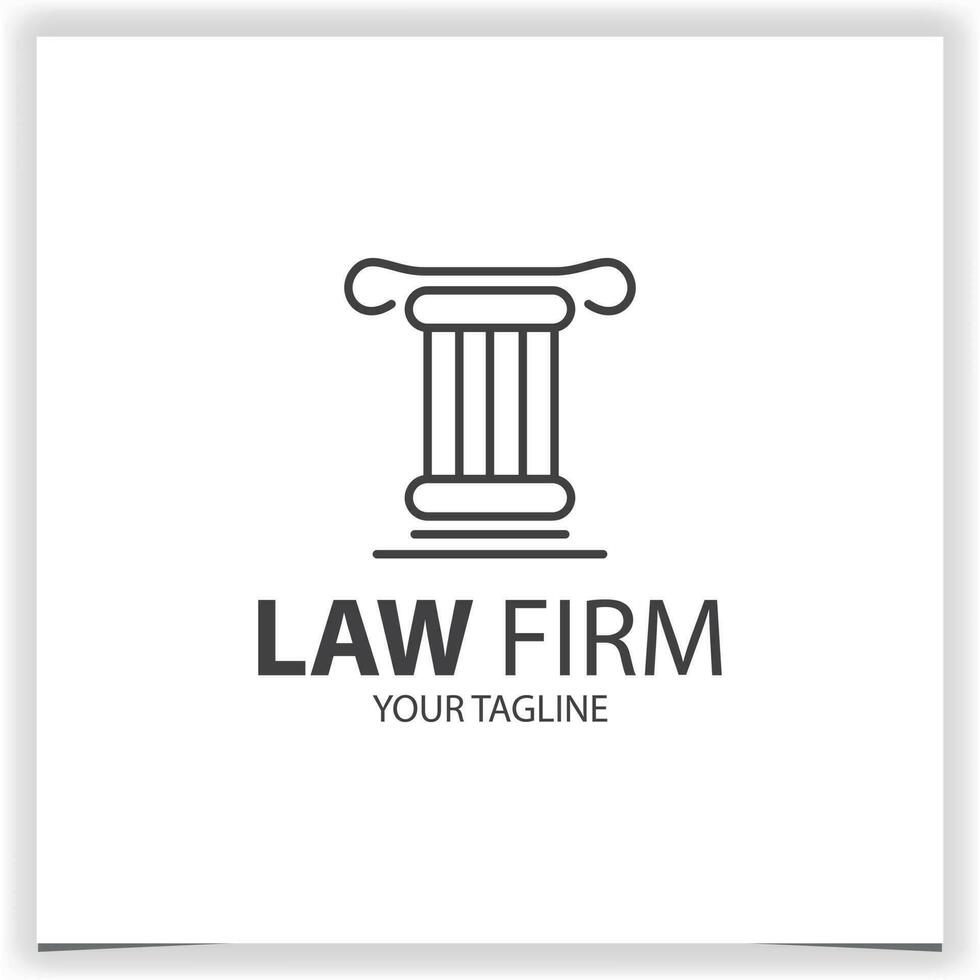 Lawyer logo design template law firm justice logo premium elegant template vector eps 10