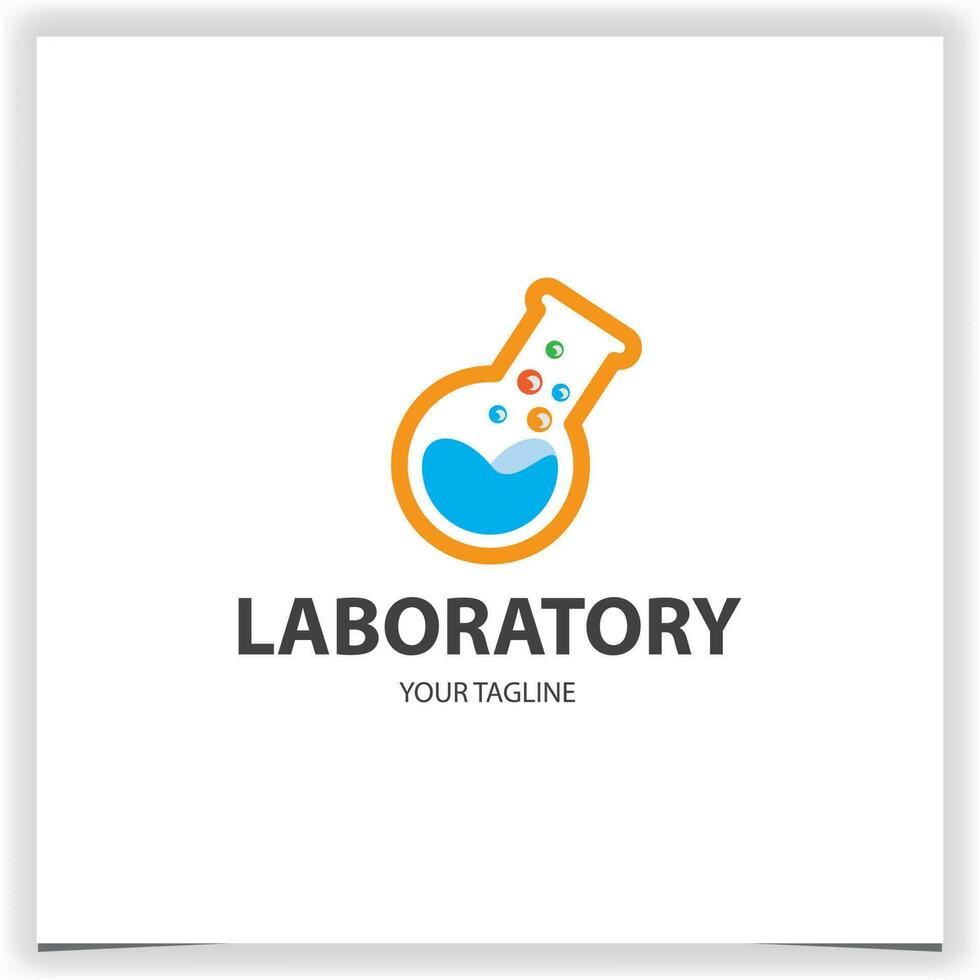 Vector laboratory liquid glass logo premium elegant template vector eps 10