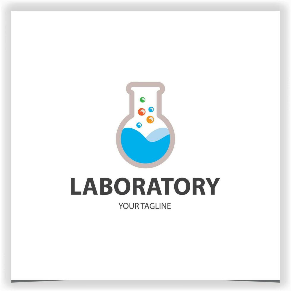 Vector laboratory liquid glass logo premium elegant template vector eps 10