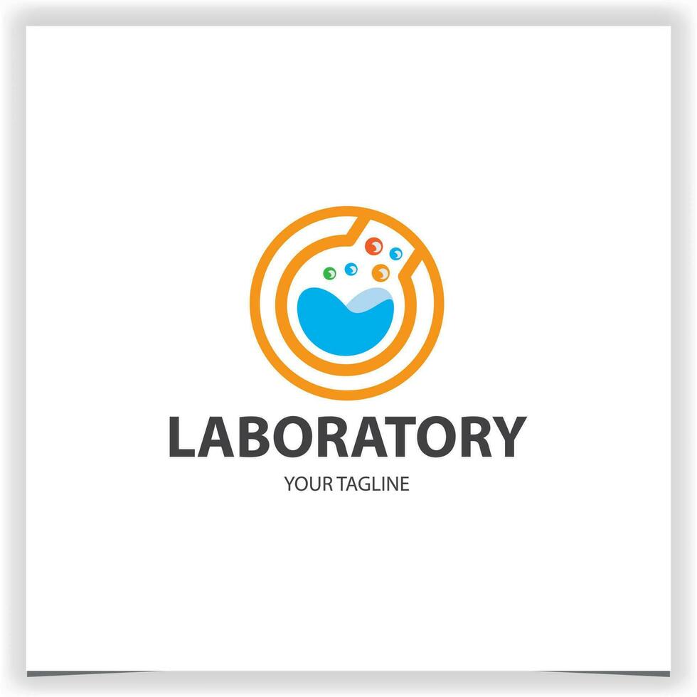 Vector laboratory liquid glass logo premium elegant template vector eps 10