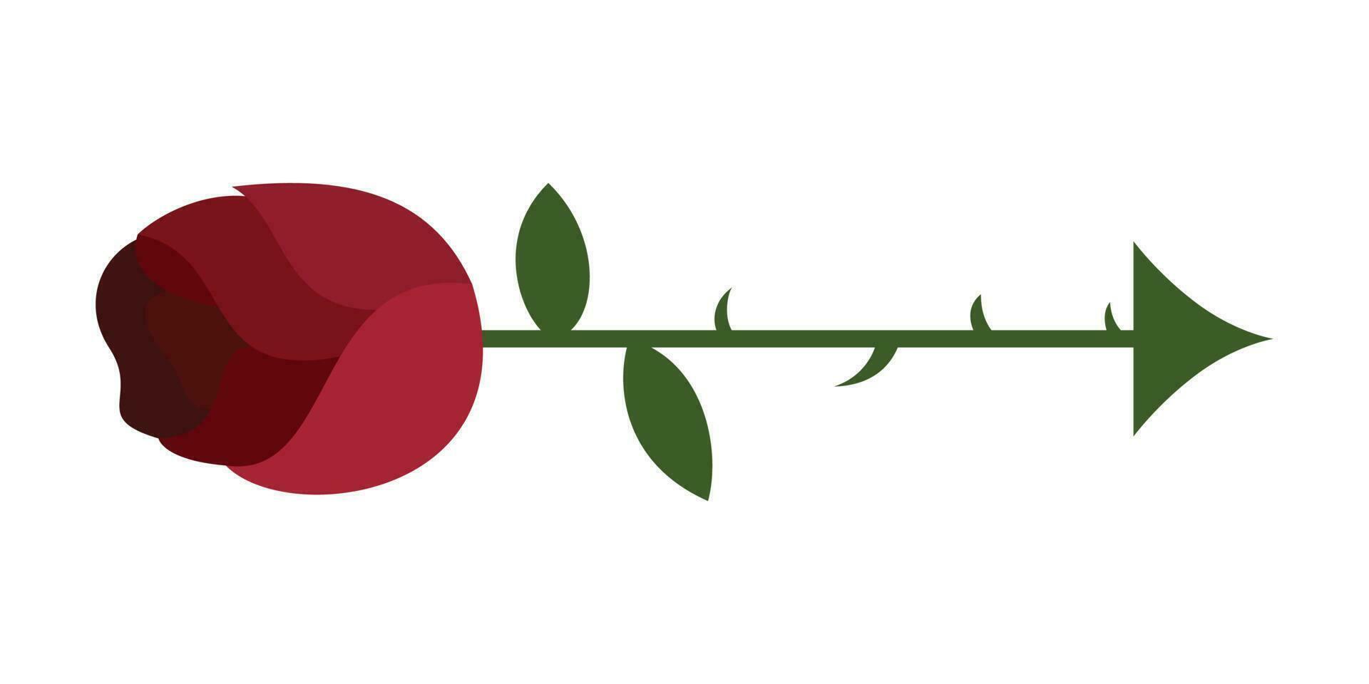 creativo decorativo flecha elemento. hermosa floral y indio étnico flechas Cupido flecha con flores y corazones. San Valentín día, amar, romántico concepto.vector ilustración. vector