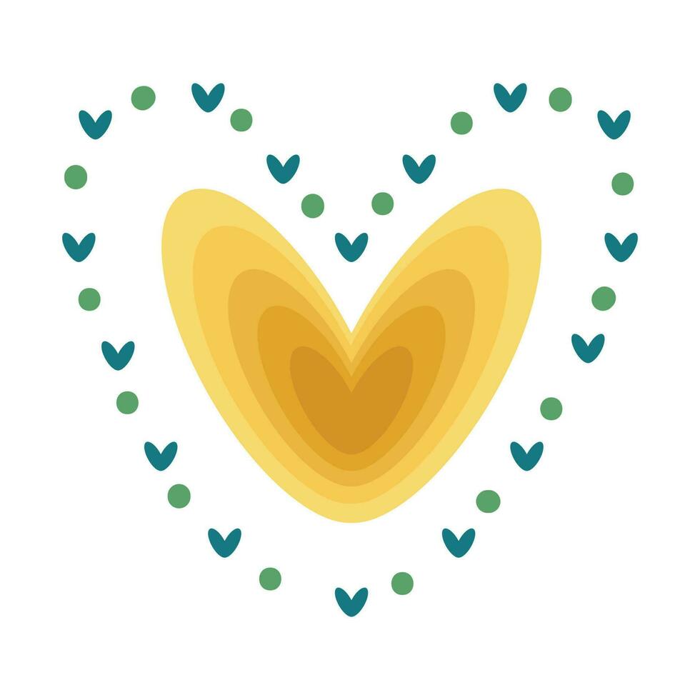 decorativo amor corazones aislado en un blanco antecedentes. vector mano dibujado símbolos para amar, boda, San Valentín día o otro romántico diseño.