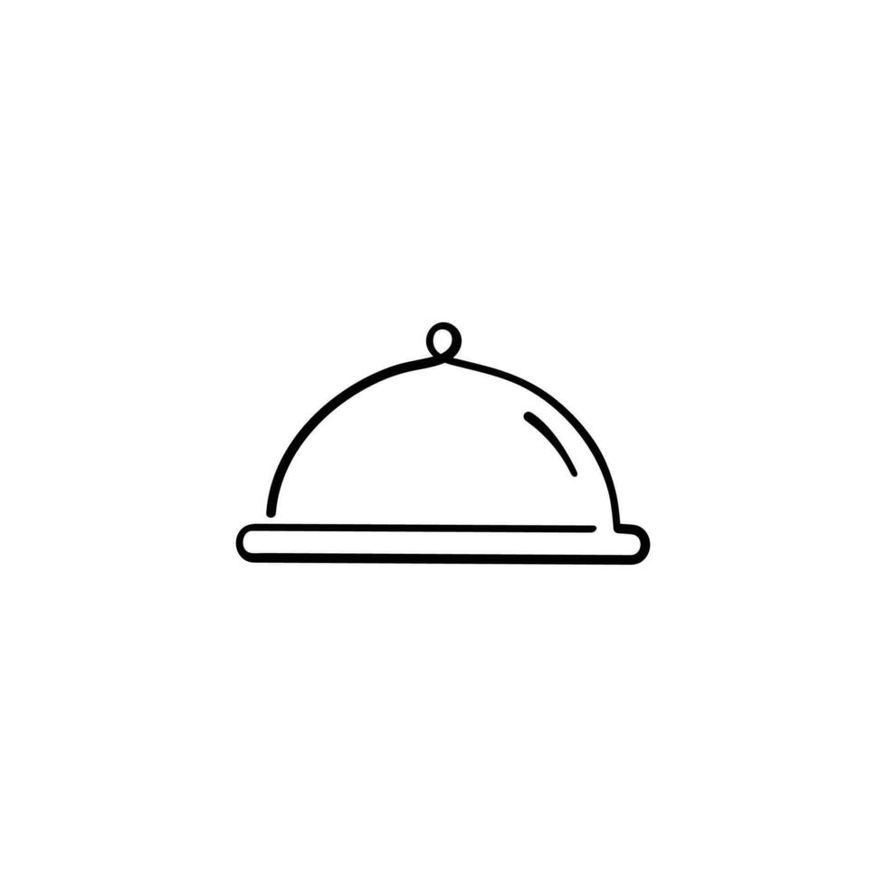 Food Cover Line Style Icon Design vector