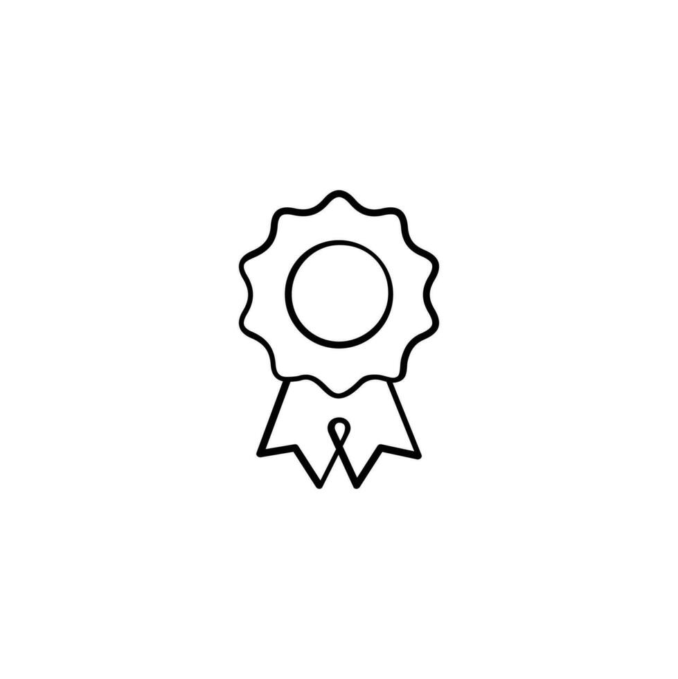Badge Line Style Icon Design vector