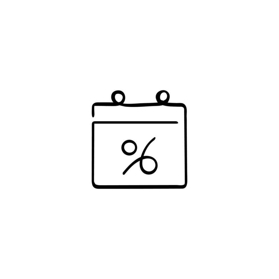 Discount Date Line Style Icon Design vector