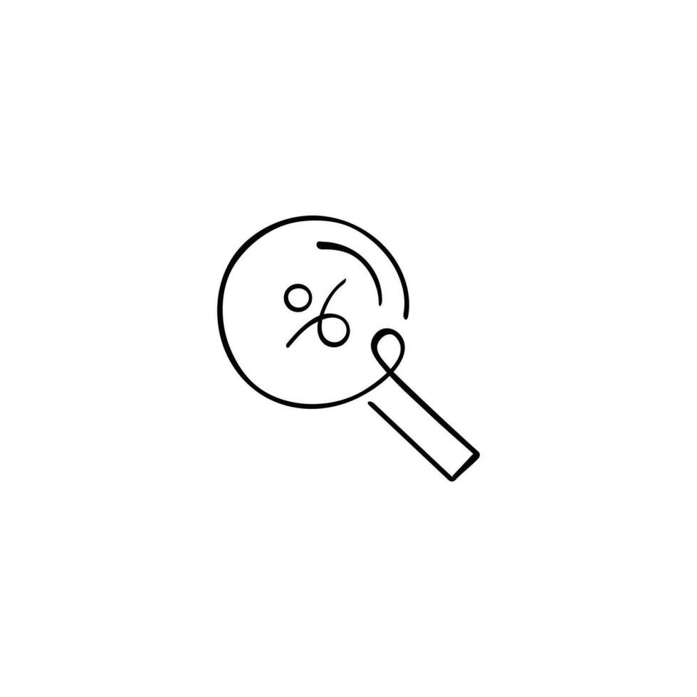 Search Discount Line Style Icon Design vector