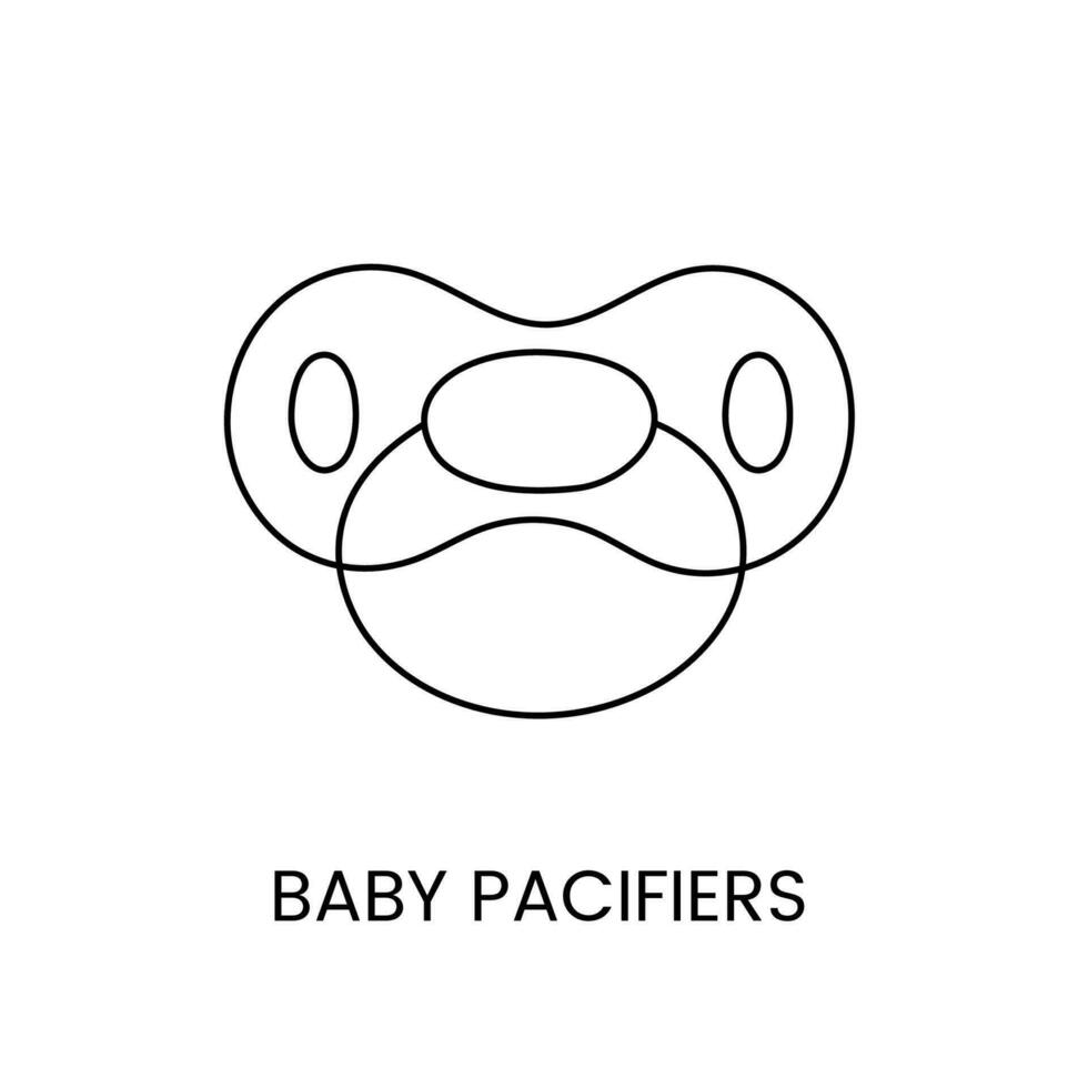 bebé chupete icono línea en vector, ilustración para en línea Tienda de bebé bienes. vector