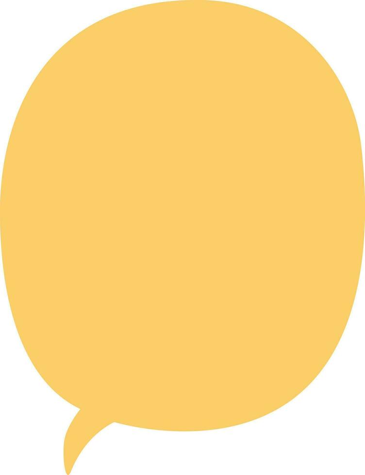 Empty empty yellow speech bubble vector