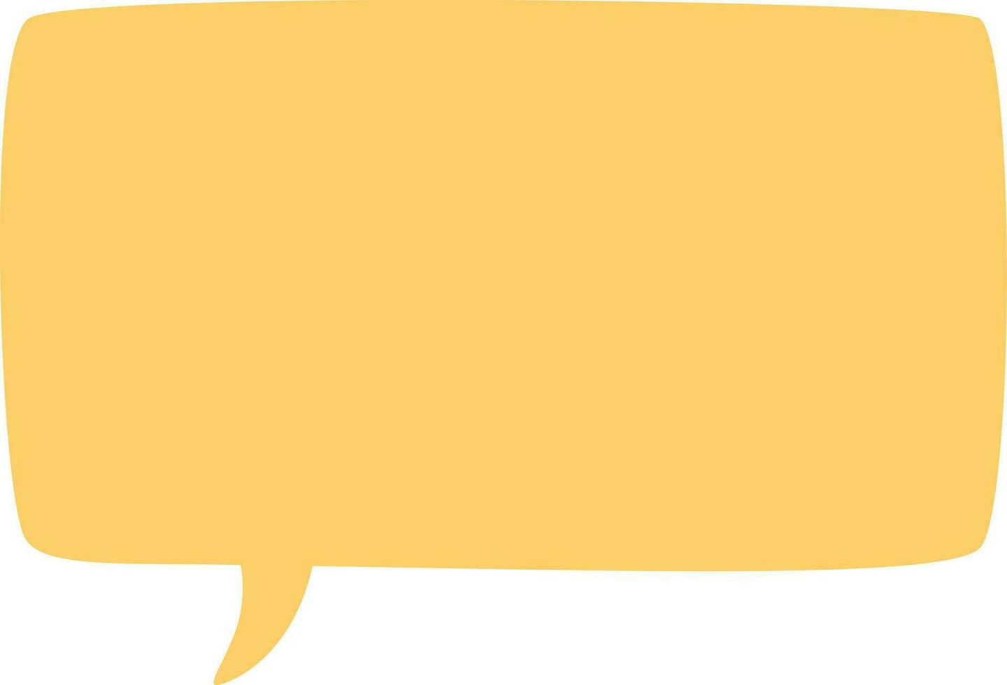 Empty empty yellow speech bubble vector
