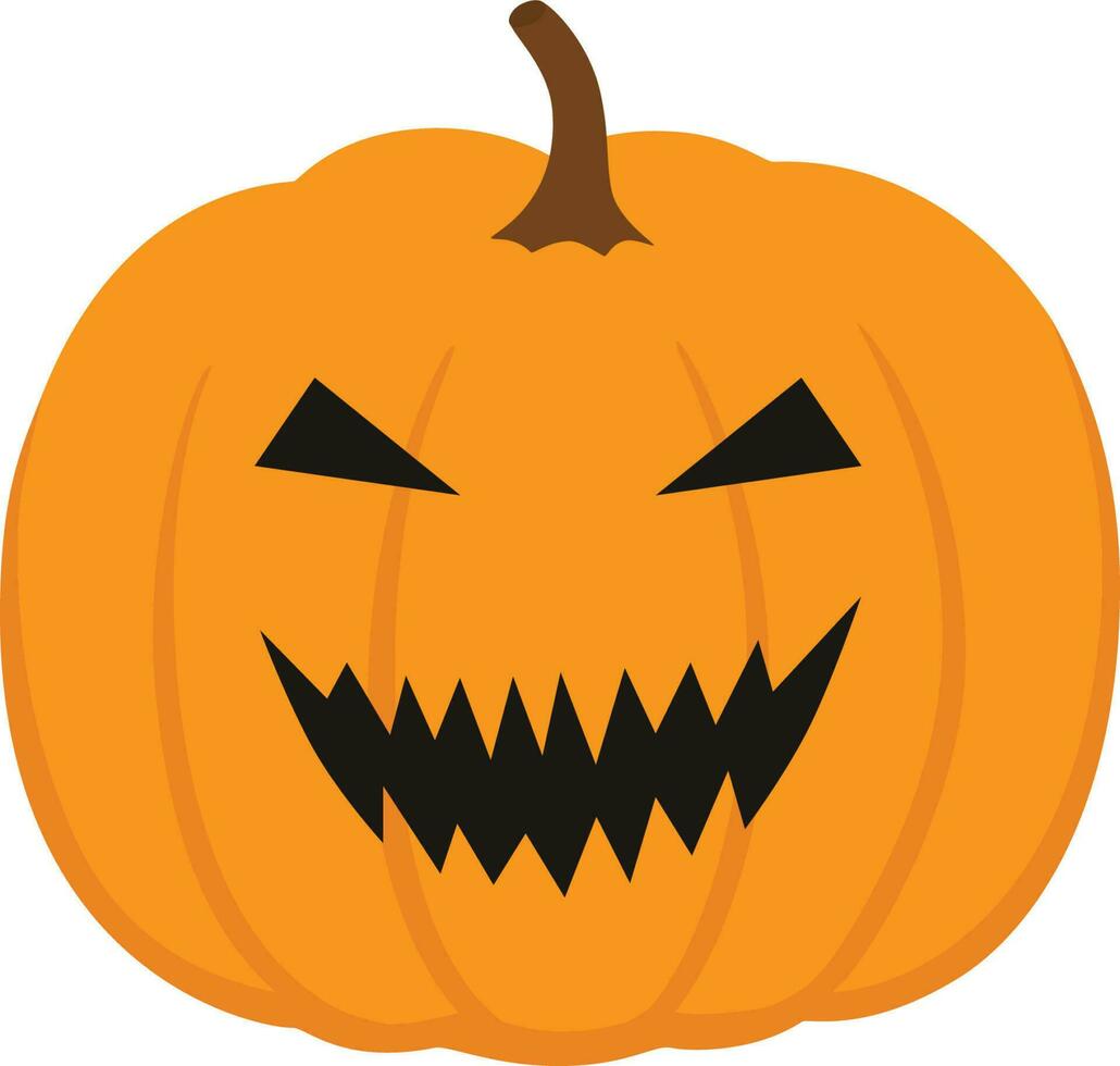 ilustración Víspera de Todos los Santos calabaza vector