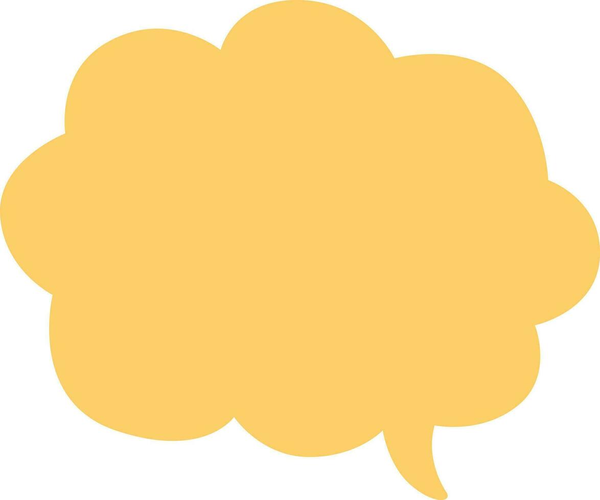 Empty empty yellow speech bubble vector