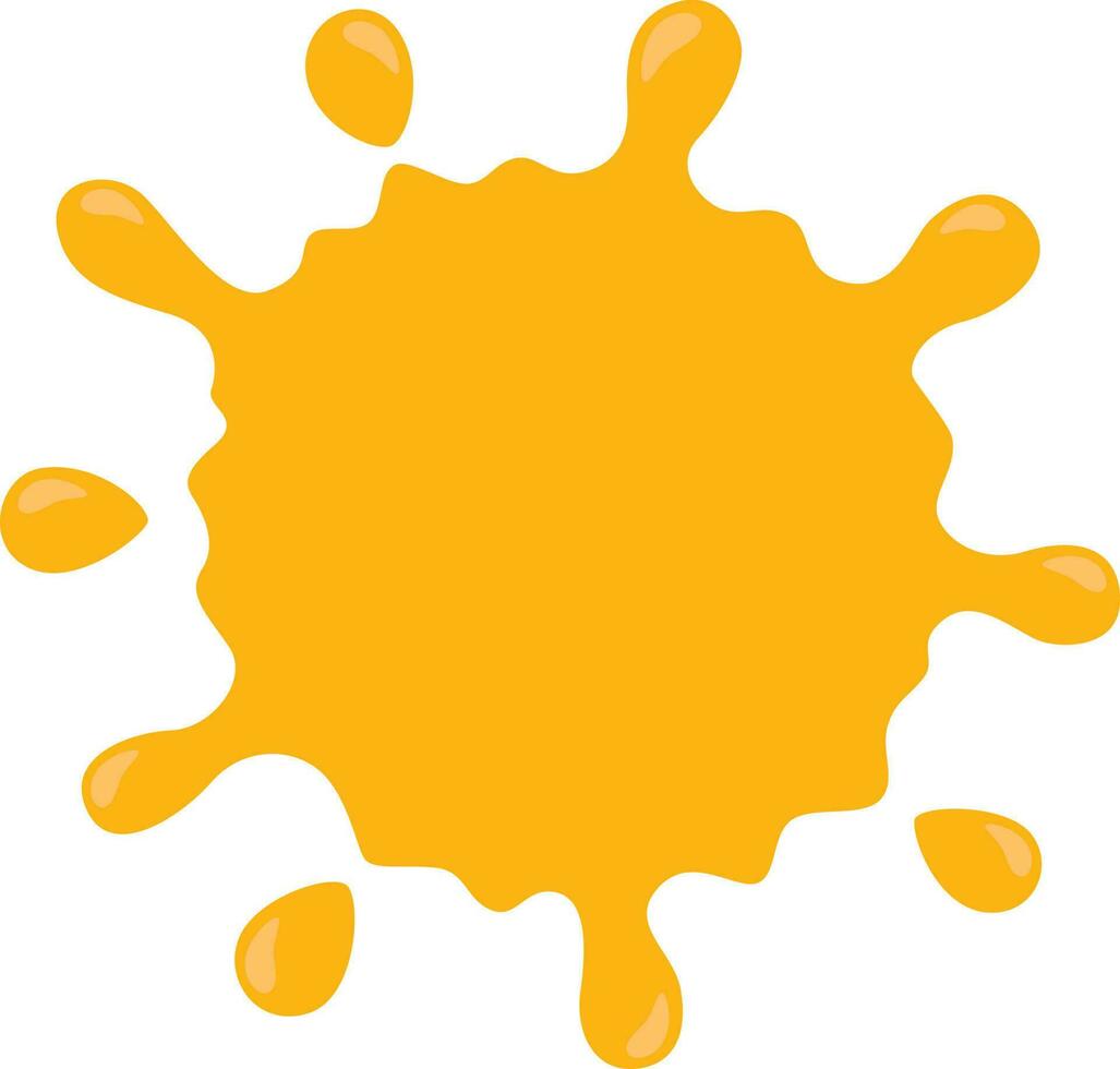 Yellow blob illustration vector