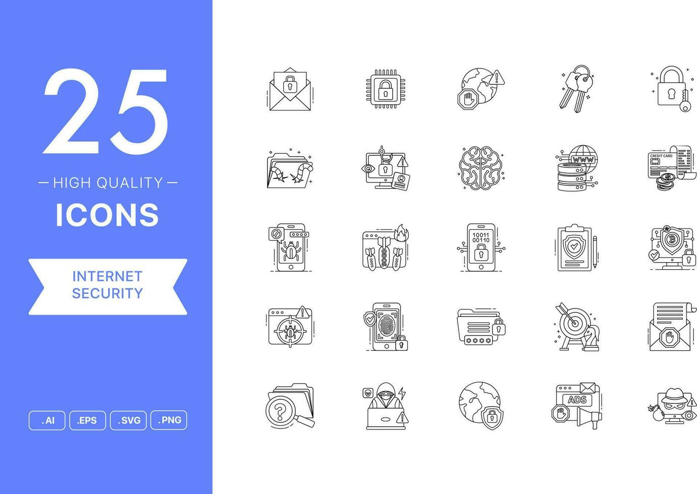 Vector set of Security icons