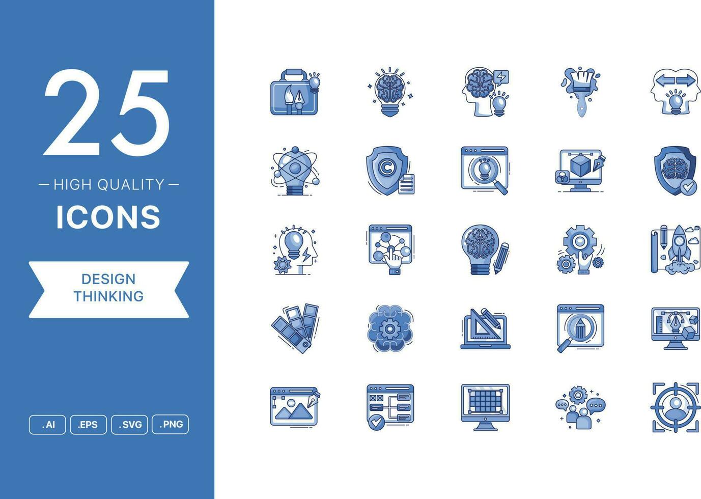 Vector set of Design Thinking icons