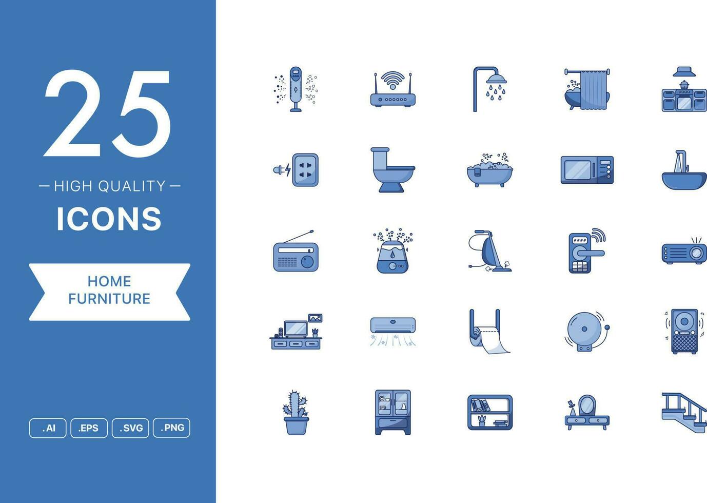 Vector set of Home Furniture icons