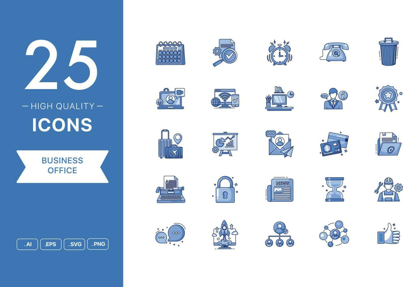 Vector set of Business Office icons