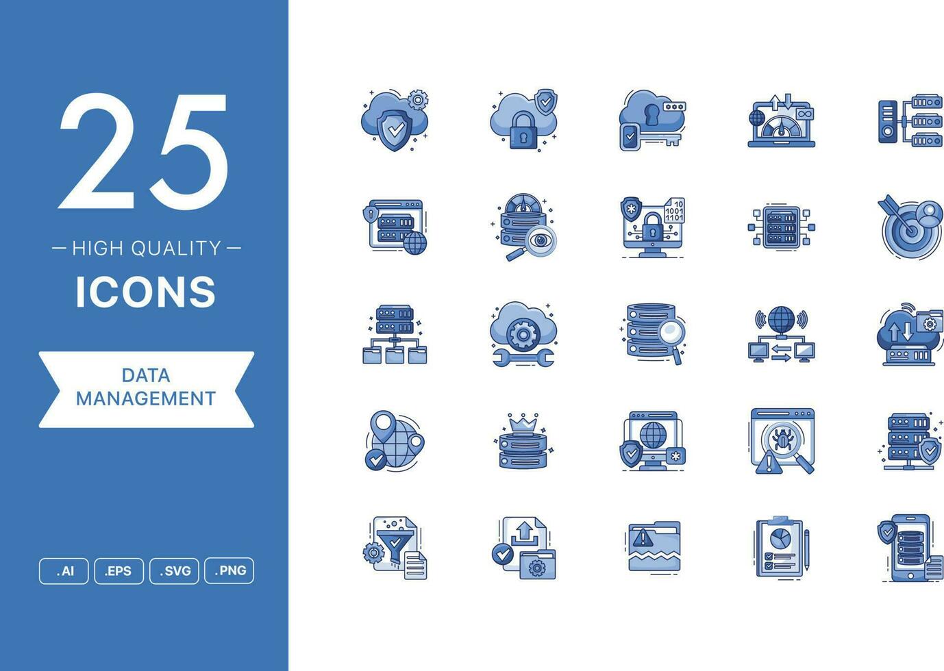Vector set of Big Data icons