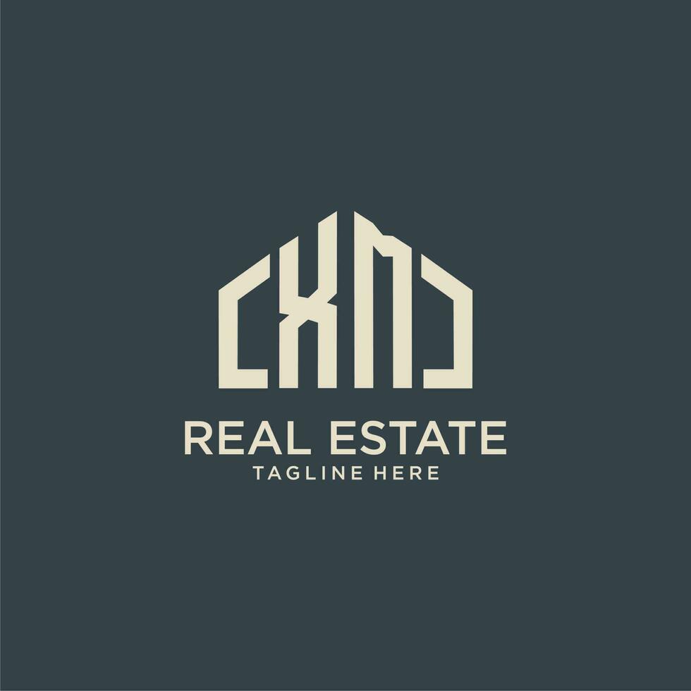 XM initial monogram logo for real estate design vector