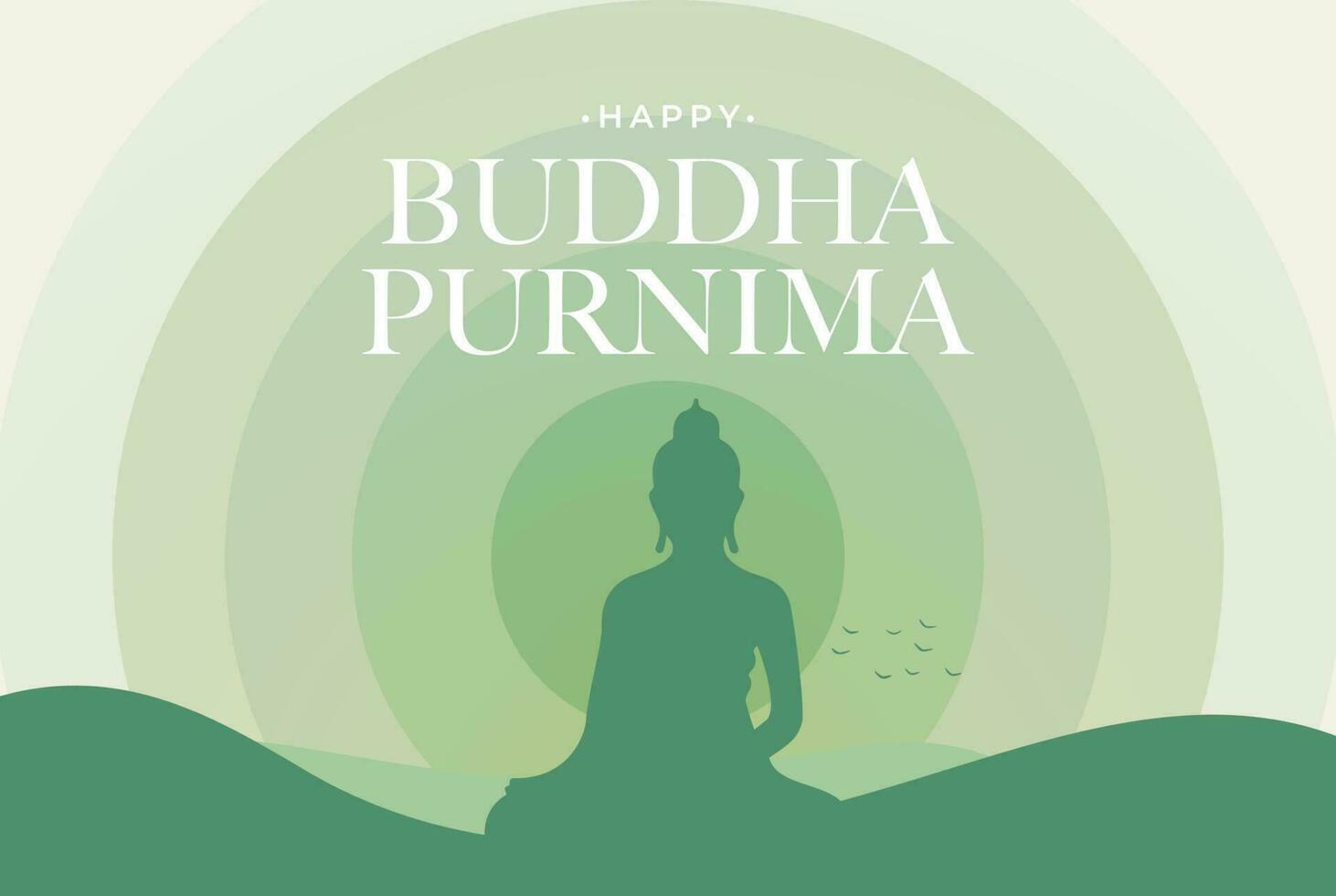 Buddha Purnima Holiday Background. Vector Illustration.