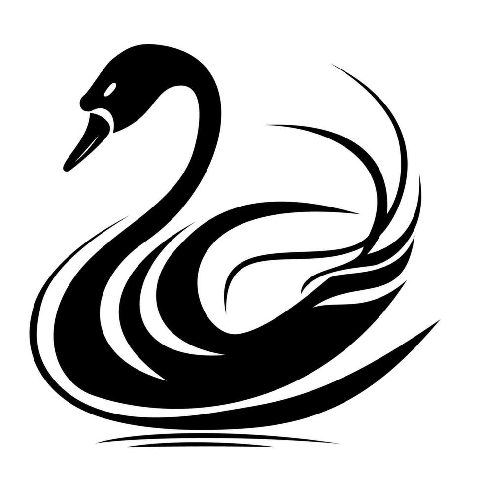 cisne sencillo icono. vector ilustración