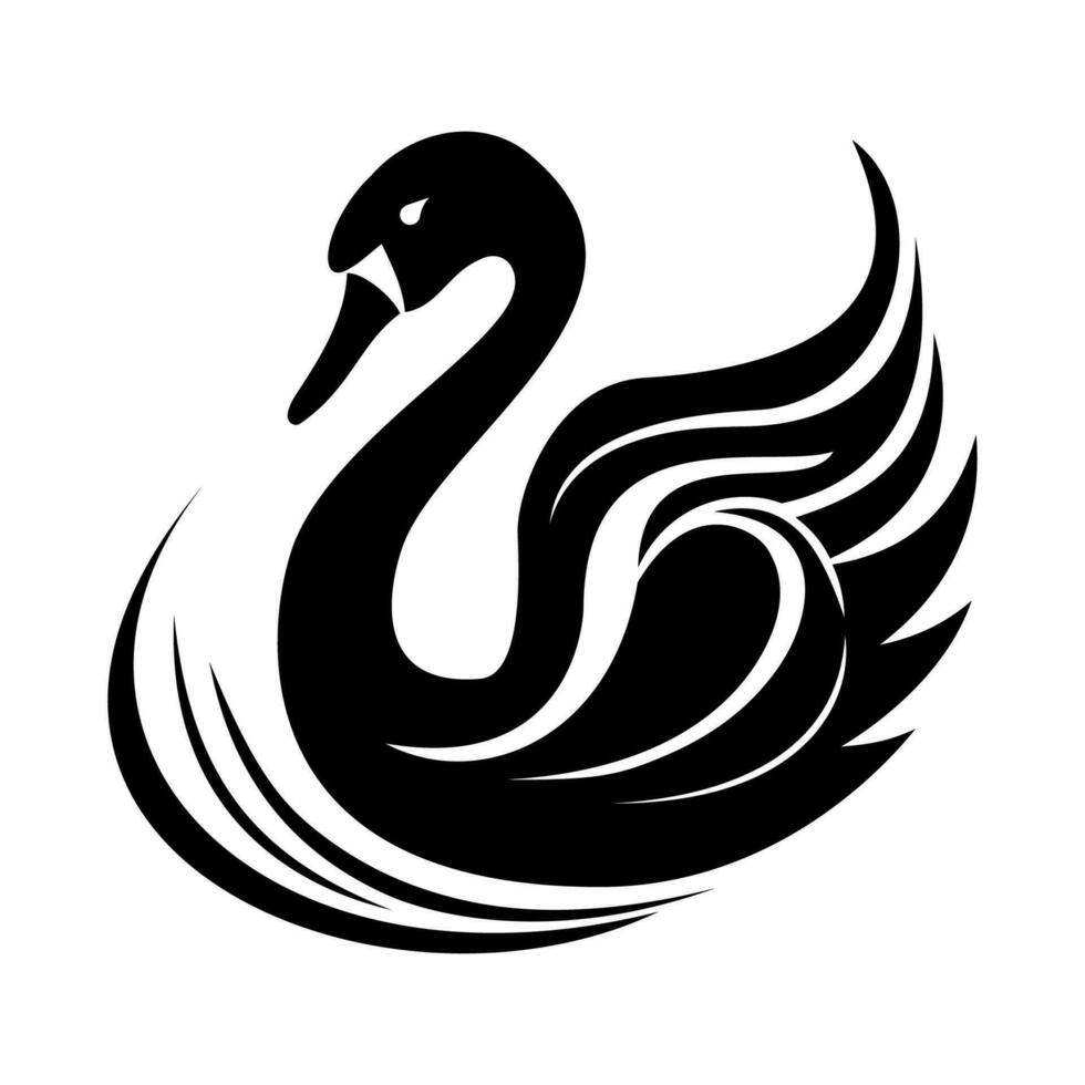 Swan simple icon. Vector Illustration