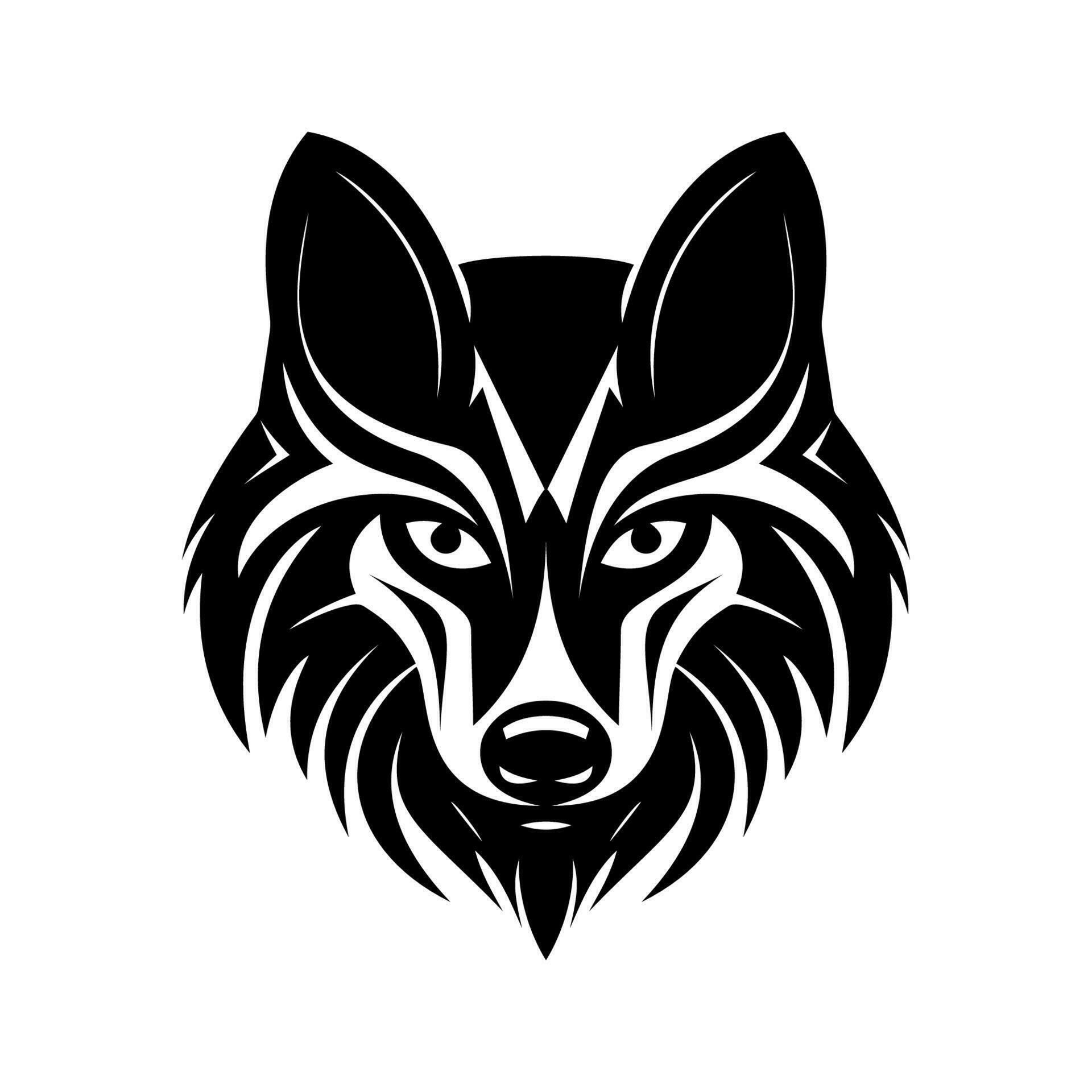 Wolf head simple icon. Vector Illustration. 23425784 Vector Art at Vecteezy