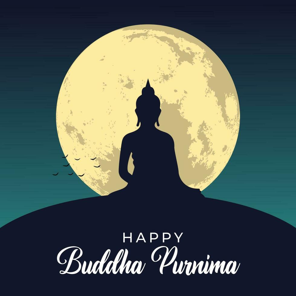 Buddha Purnima Holiday Background. Vector Illustration. EPS10