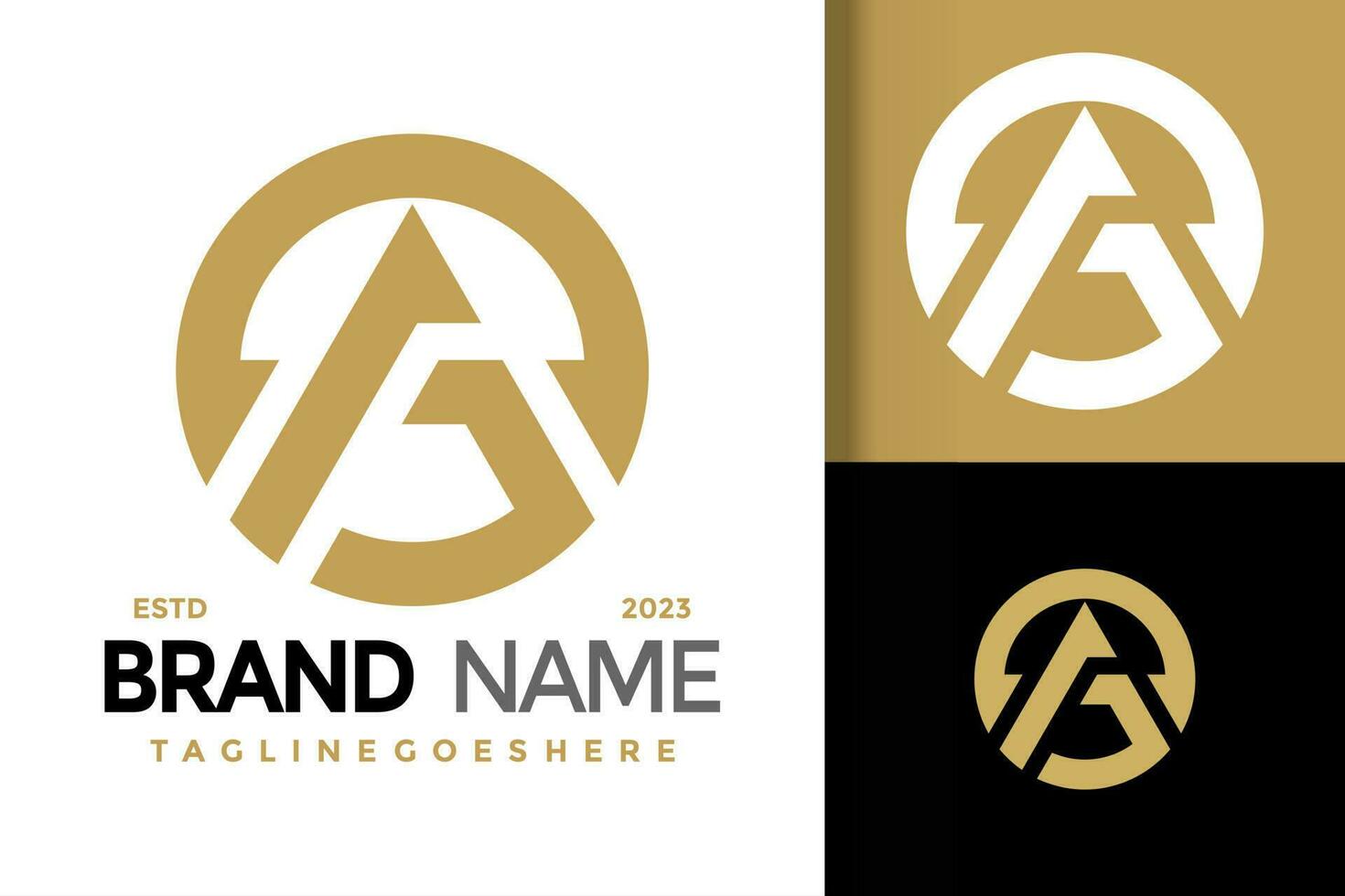 Letter A and G Unique Logo vector icon illustration