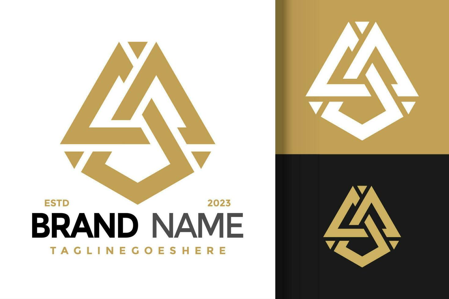 Letter A Monogram Unique Logo vector icon illustration