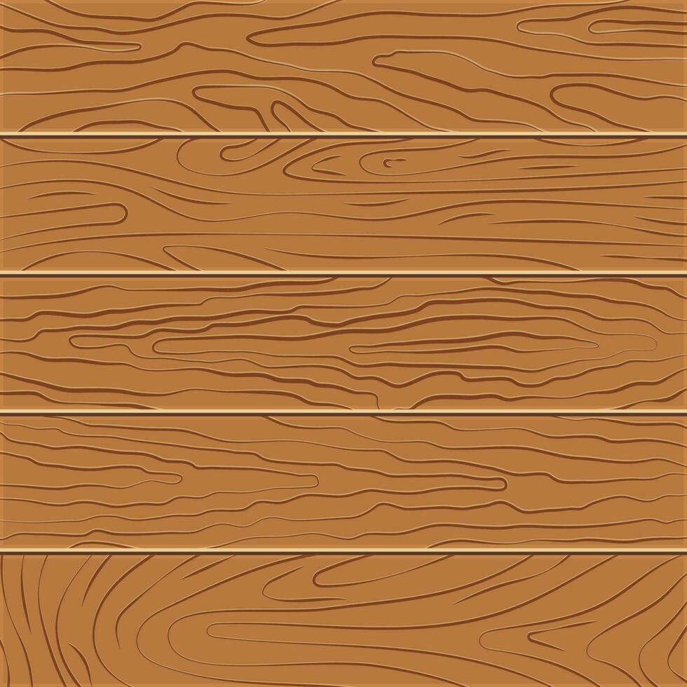 Wood texture background. Five wooden boards in flat design. Vector illustration