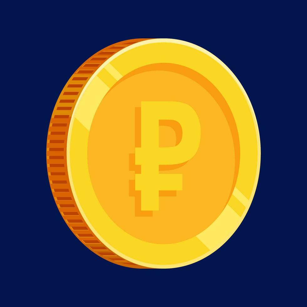 Ruble Coin Russian Rouble Gold Money Vector
