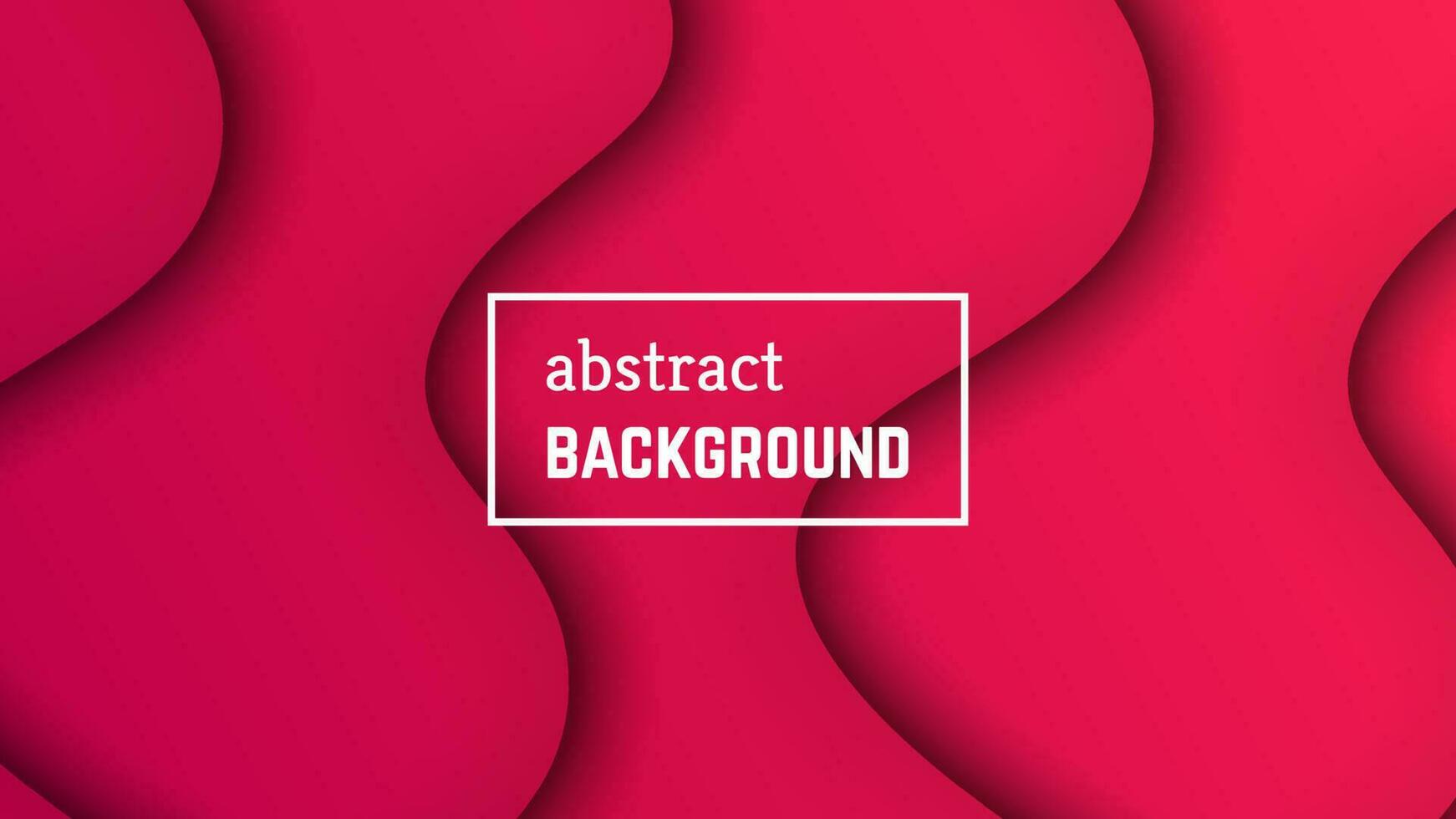 Abstract minimal wave geometric background. Red wave layer shape for banner, templates, cards. Vector illustration.