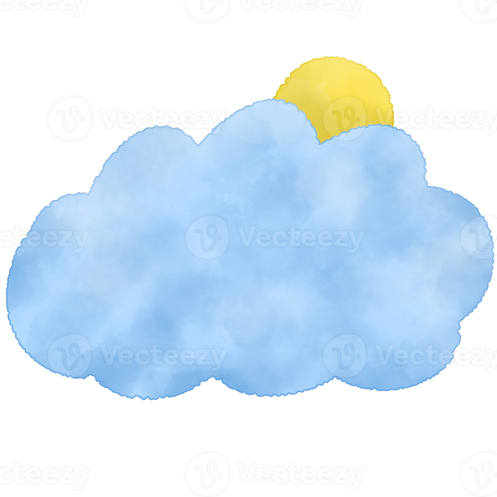 Cute Watercolor Cloud png