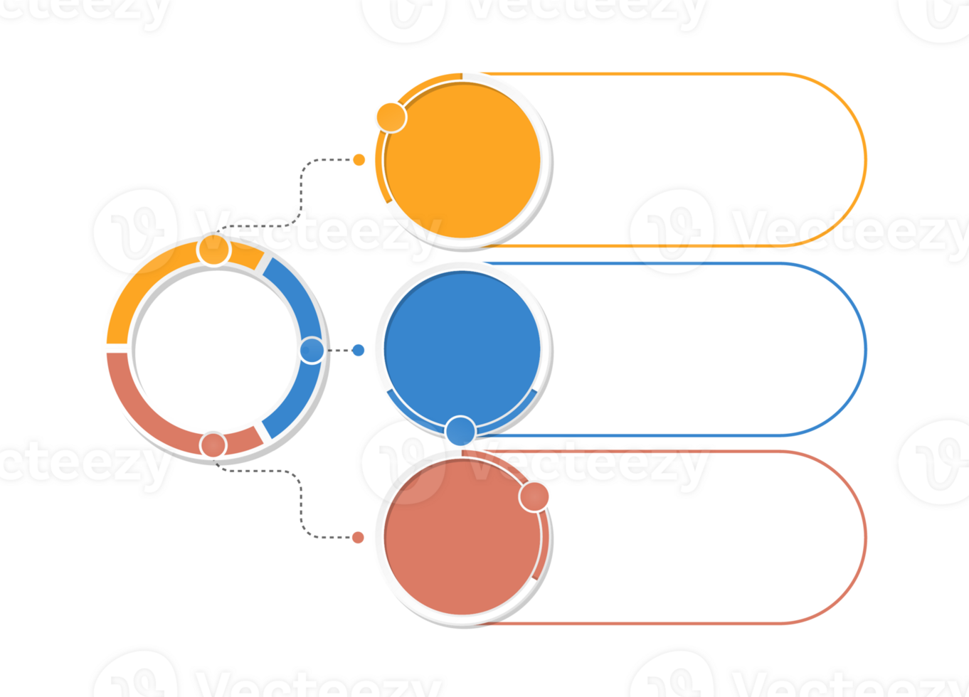 Infographic with 3 steps, process or options. png