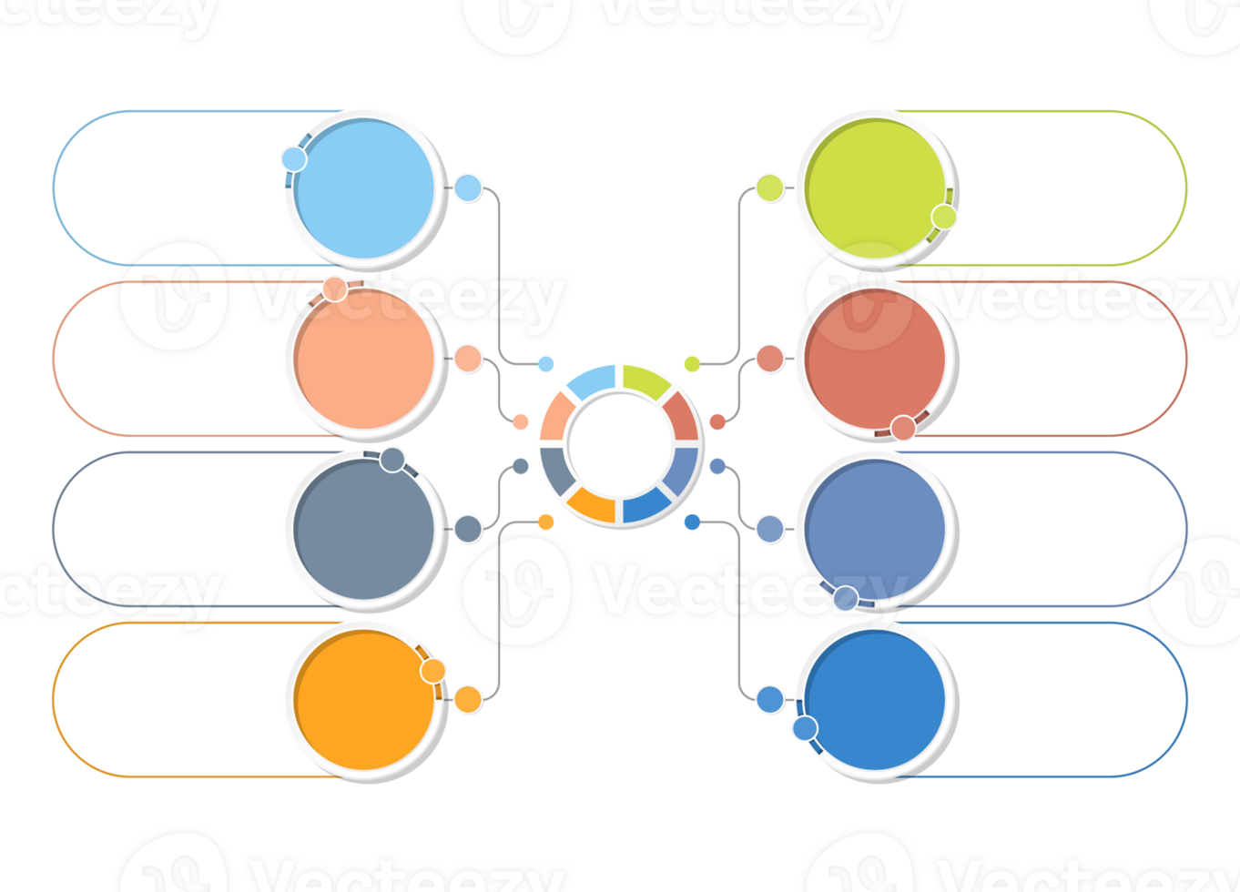 Infographic with 8 steps, process or options. png