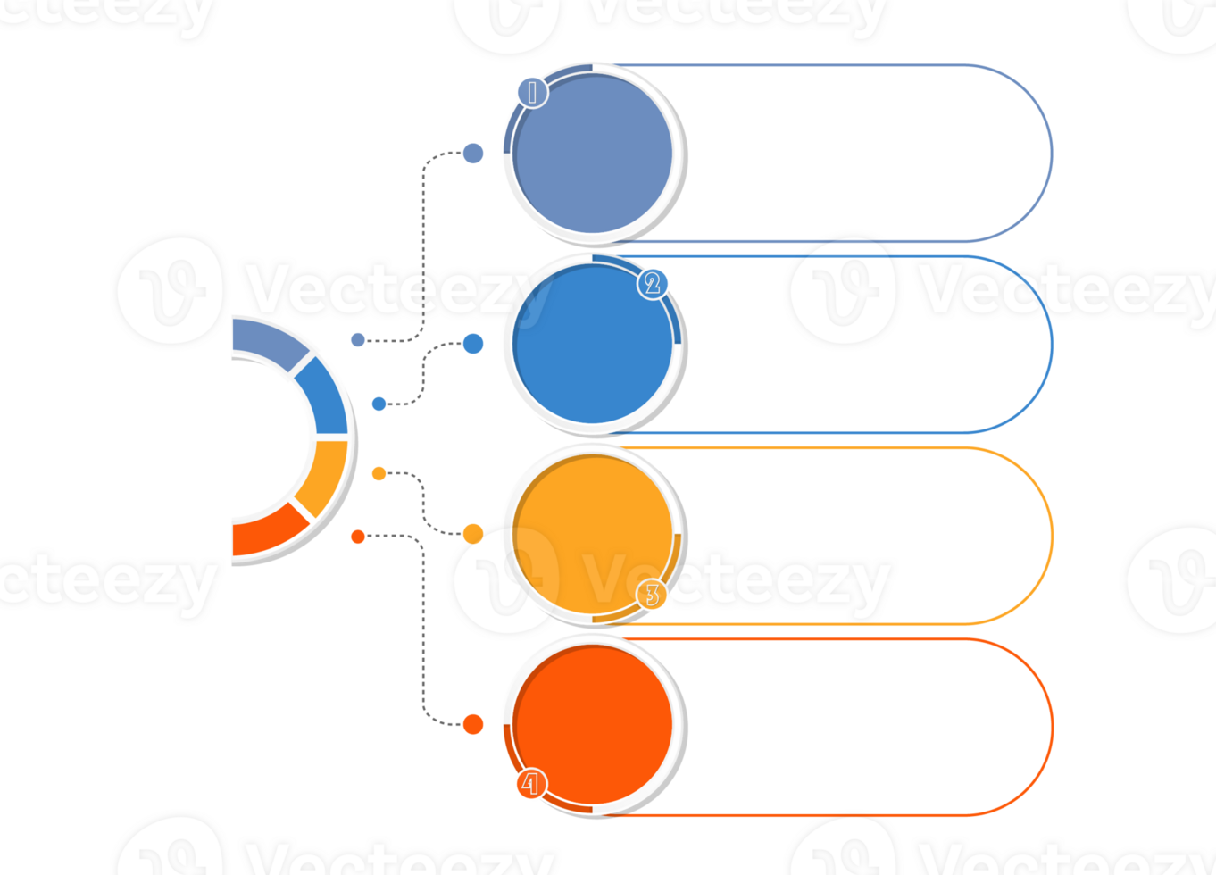 Infographic with 4 steps, process or options. png