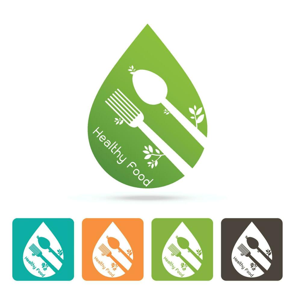 Healthy Food Logo template vector